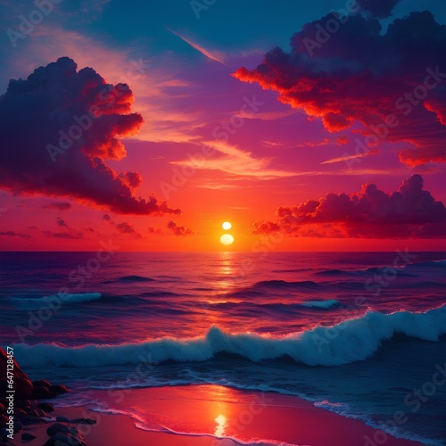 sunset over the sea  © Tanin