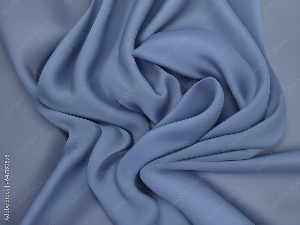 Close-Up of Flowing Blue Fabric: Realistic Folds Close-Up of Flowing Blue Fabric: Realistic Folds