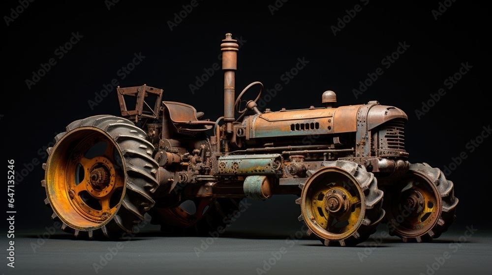 Close-up of an old tractor or tractor Farm/agricultural vehicles. Close-up of an old tractor or tractor Farm/agricultural vehicles.