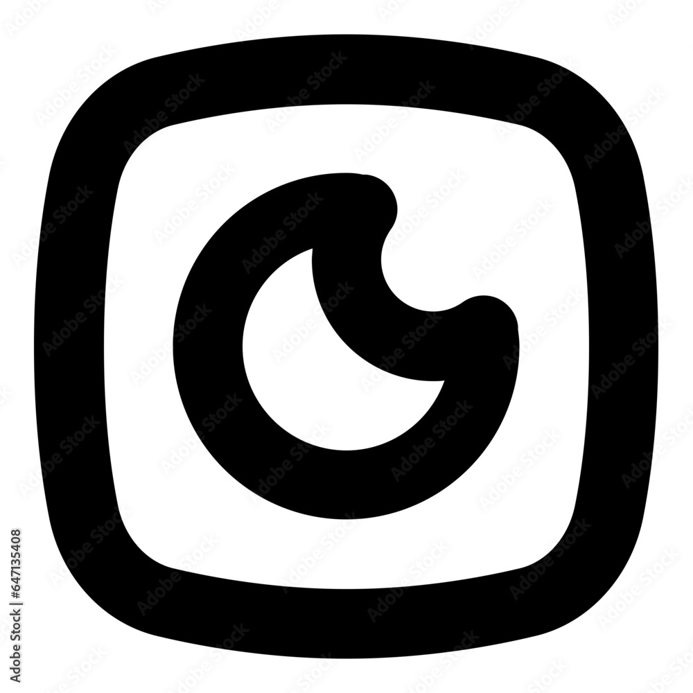 Dark Mode line style icon vector design and illustration template