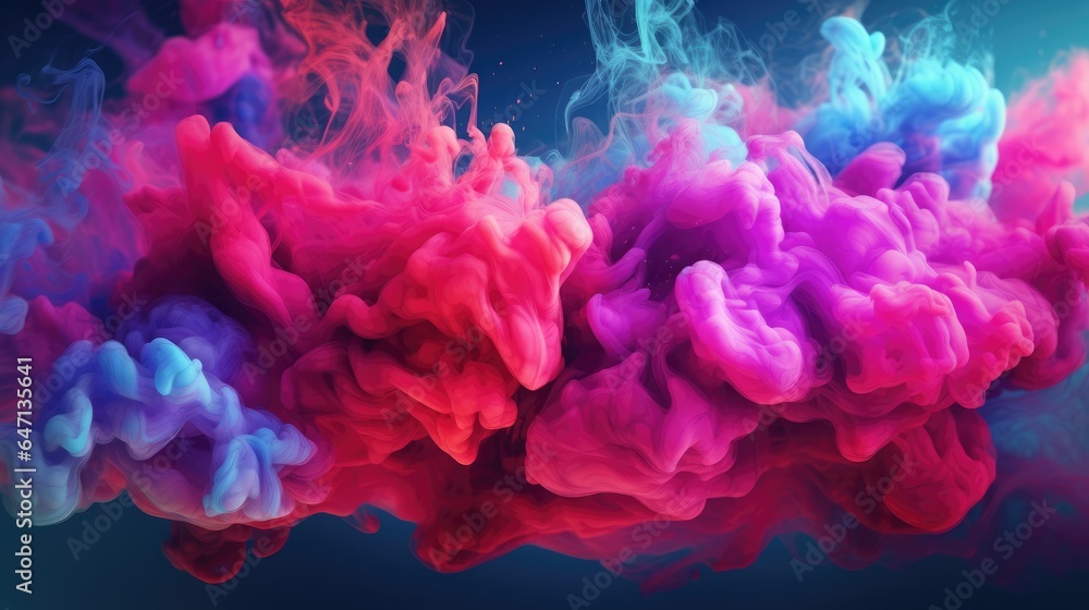 Multicolored Dense Liquid Smoky Abstract Background. Generative AI Multicolored Dense Liquid Smoky Abstract Background. Generative AI
