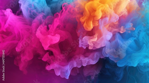 Multicolored Dense Liquid Smoky Abstract Background. Generative AI