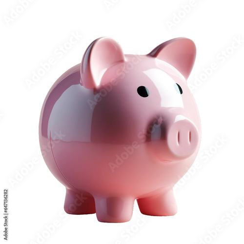 piggy bank photograph. isolated transparent background