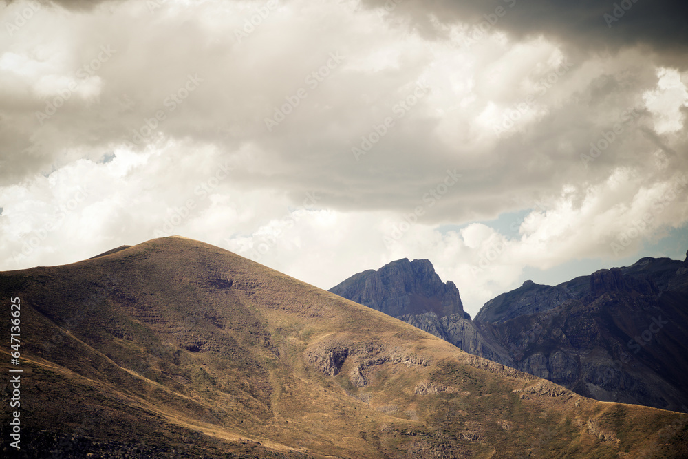 Mountain landscape in Spanish Pyrenees.