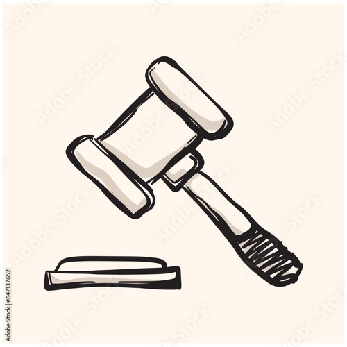 Modern auction doodle. High quality doodle line art. Auction doodle in modern line style.