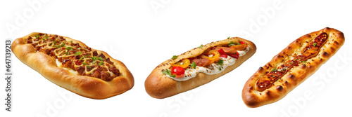 Turkish pide, Isolated On Transparent, PNG