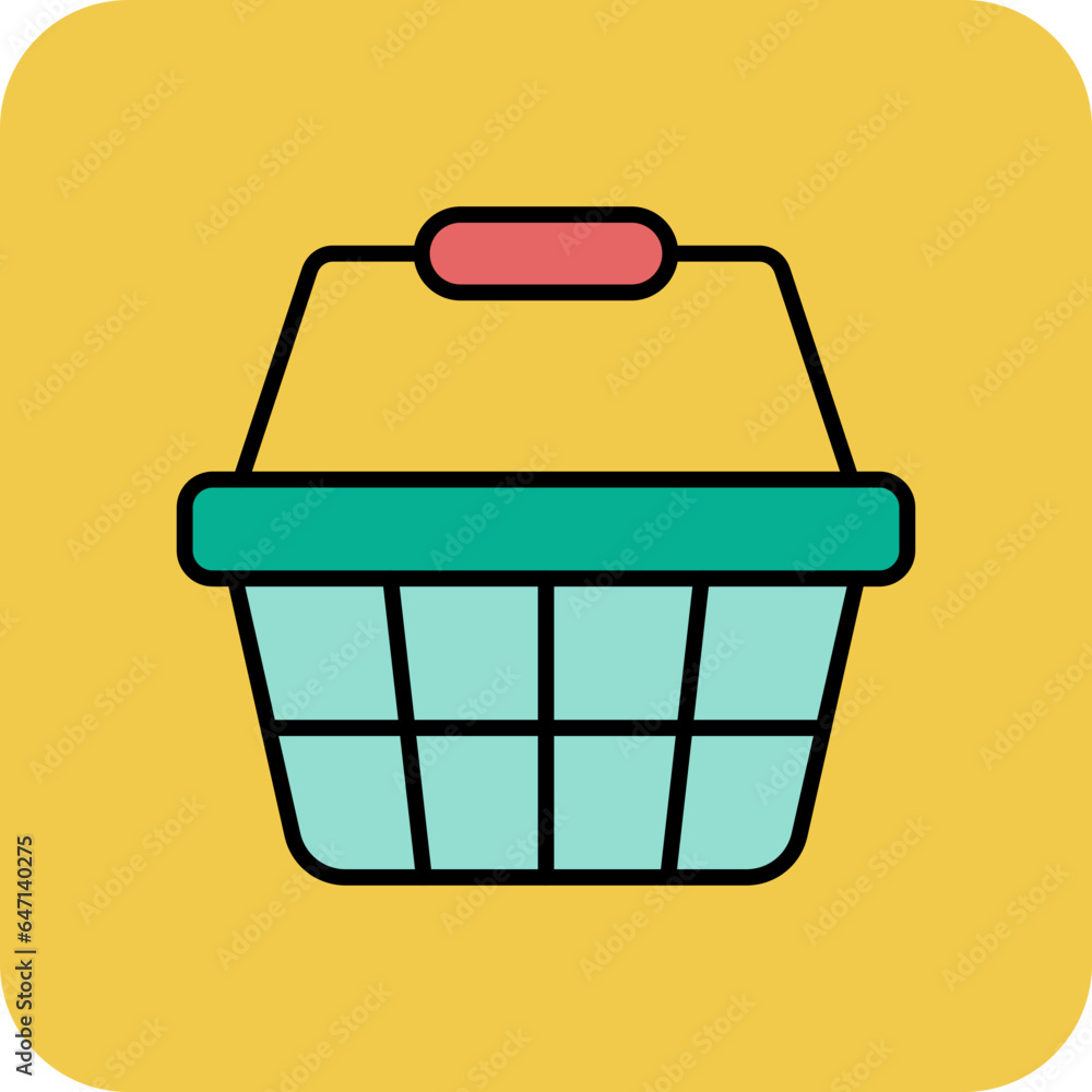 Shopping Bucket Icon Shopping Bucket Icon