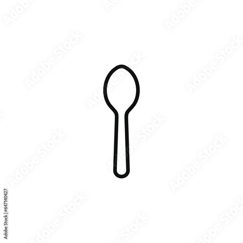 Spoon line icon isolated on white background