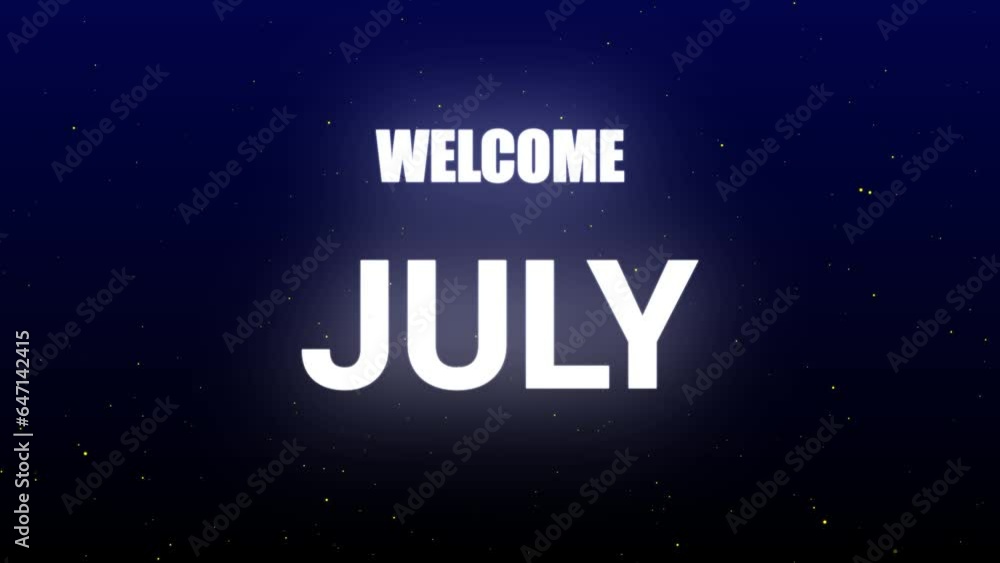 july welcome july happy new year animated lettering text black flashing lights july july welcome july happy new year animated lettering text black flashing lights july