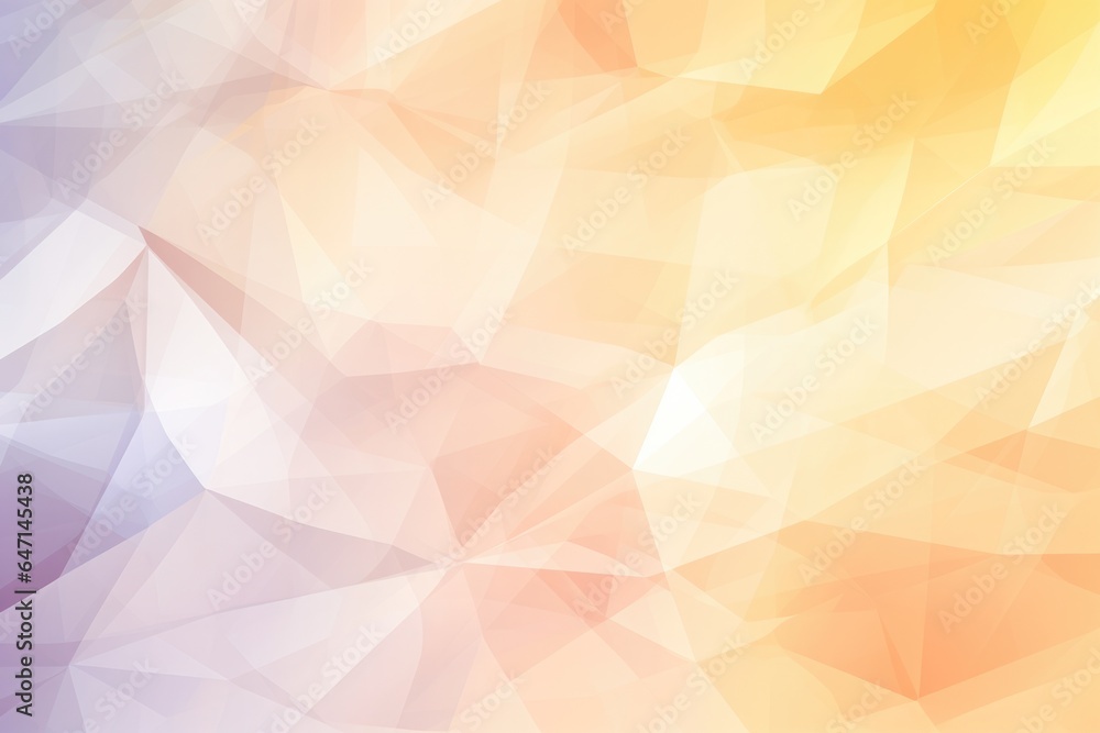 Geometric Lines Abstract Crystalline Pale Yellow Coral Lilac Panoramic Background