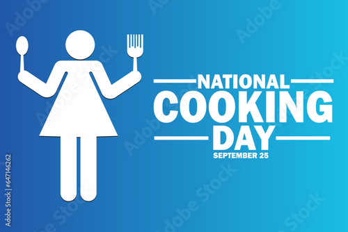 National Cooking Day Vector illustration. Cooking concept. Template for background, banner, card, poster with text inscription. 