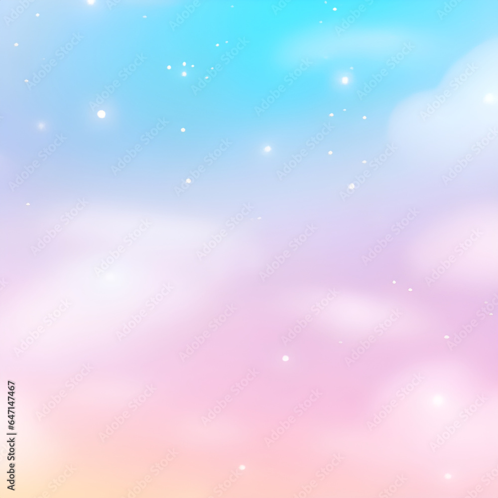 Pastel sky fantasy background.