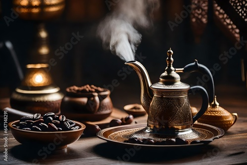 traditional coffee setting