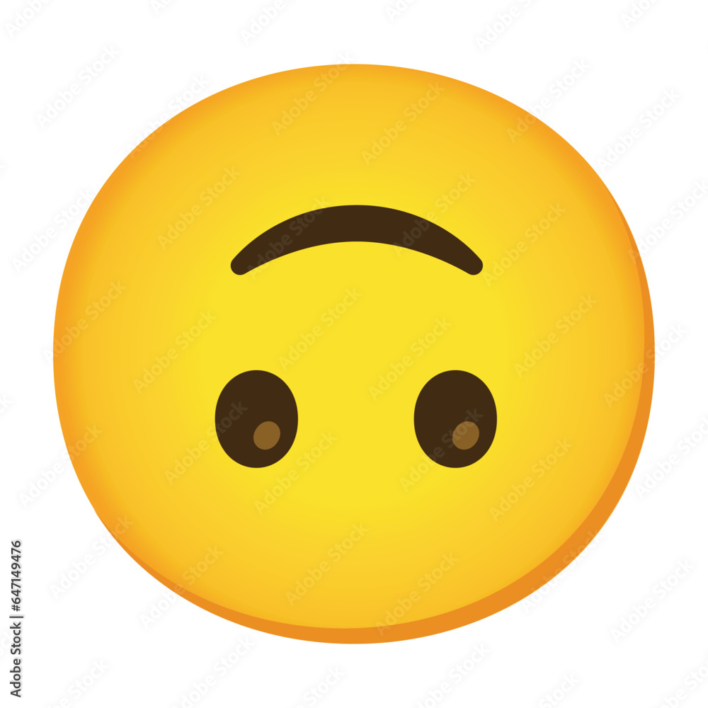 Vector emojji smiley, turned upside down. Isolated irony, sarcasm, joking, sense of goofiness, silliness sign design. Vector emojji smiley, turned upside down. Isolated irony, sarcasm, joking, sense of goofiness, silliness sign design.