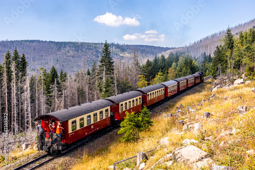 Obraz na płótnie Spätsommerwanderung durch den Nationalpark Harz rund um Schierke - Sachsen-Anhalt - Deutschland w salonie