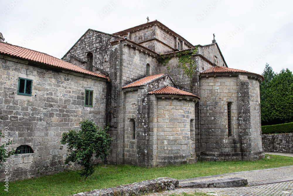 Among stones, flowers and vineyards of Albariño in Galicia, Spain Among stones, flowers and vineyards of Albariño in Galicia, Spain