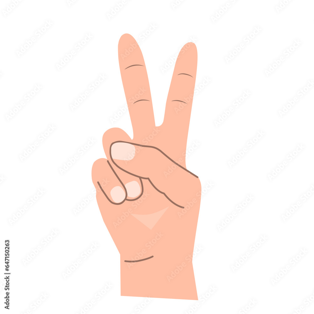 Hand showing peace Hand showing peace