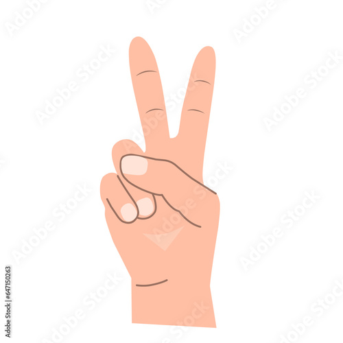 Hand showing peace