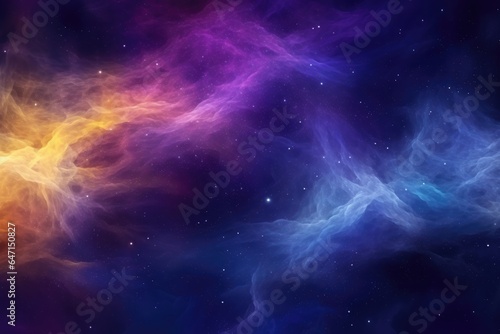 Purple Yellow Blue Space , Panoramic Background