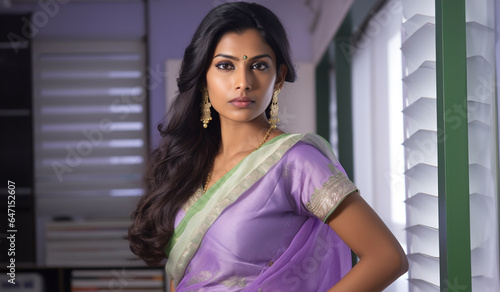 Indian woman in meeting room, inside office image Free Download Indian woman in meeting room, inside office image - GFXLoad