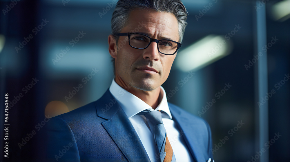 Elegant Businessman in Eyeglasses Elegant Businessman in Eyeglasses
