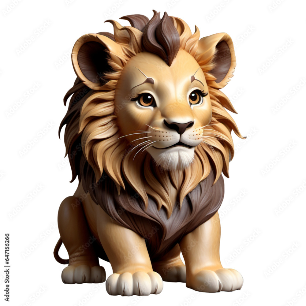 Realistic Cute Lion 3D Model Realistic Cute Lion 3D Model
