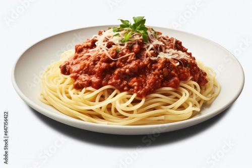 Vegan Spaghetti Bolognese On Isolated Transparent Background, Png