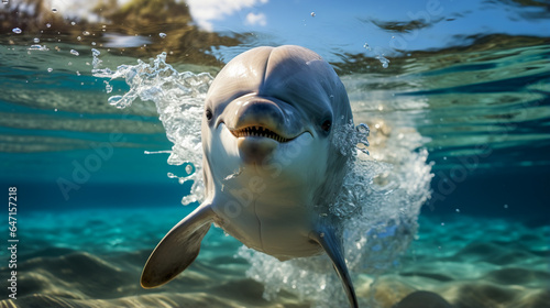 Jumping Dolphin in Crystal Clear Waters