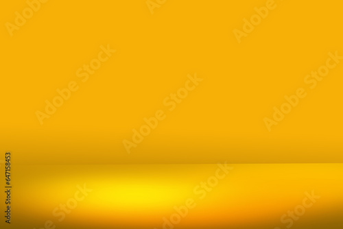 Empty studio room yellow background. Abstract.