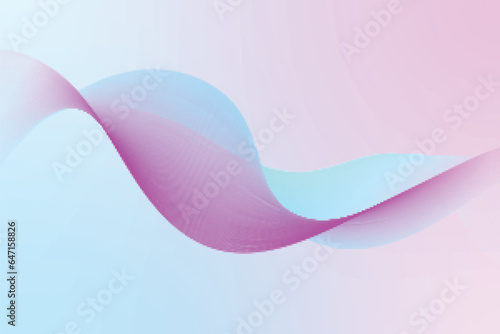 Pink and Blue Gradient Wave on Light Blue Background Abstract Wave background