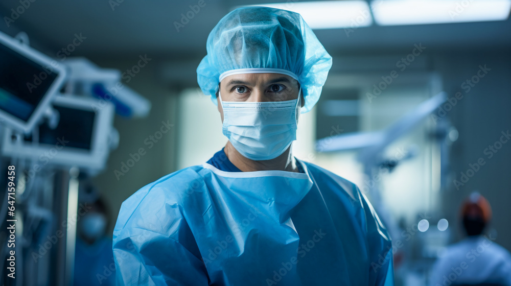 Portrait of a Surgeon in the Operating Room Portrait of a Surgeon in the Operating Room