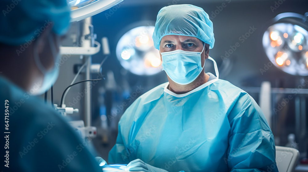 Portrait of a Surgeon in the Operating Room Portrait of a Surgeon in the Operating Room