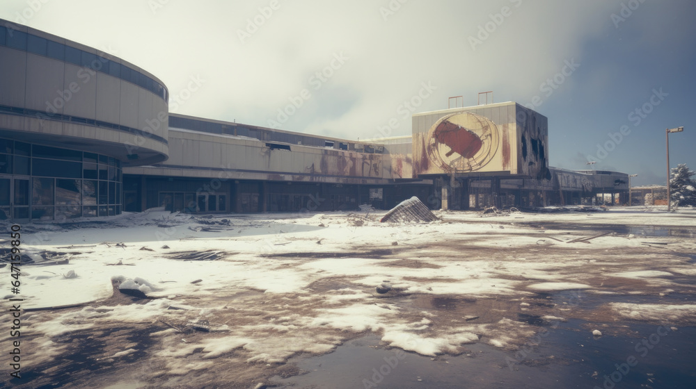 Fototapeta premium Abandoned shopping mall building