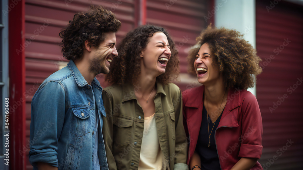 laughter of friends in a joyful atmosphere laughter of friends in a joyful atmosphere