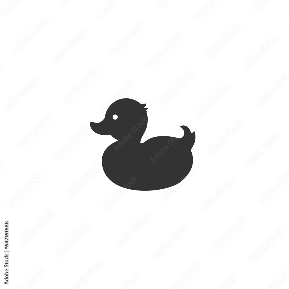 Duck toy icon. Inflatable rubber duck. Vector illustration, flat design element Duck toy icon. Inflatable rubber duck. Vector illustration, flat design element
