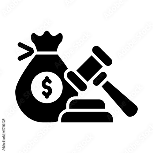 Penalty Glyph Icon Design