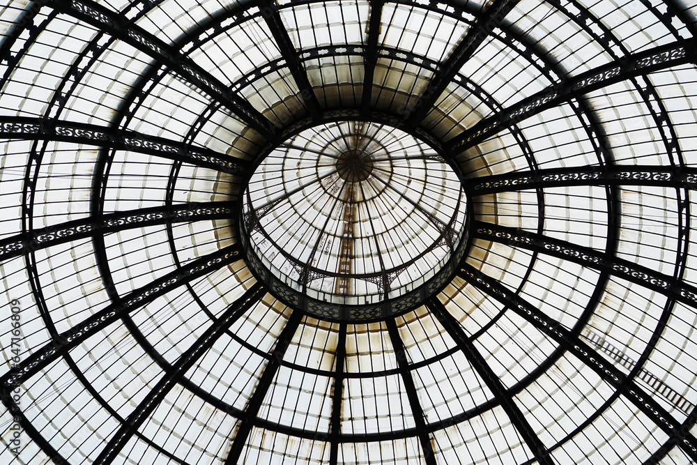 Dome of the Galleria Vittorio Emanuele in Milan, Italy
