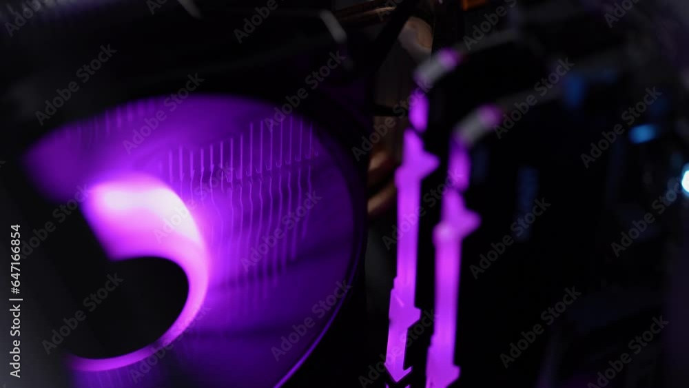 Dnieper. Ukraine 11.05.2023 Computer fan. DDR4. Modern case cooling