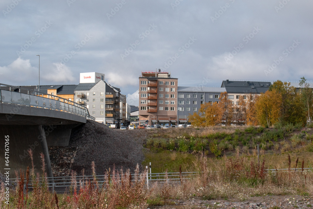 Fototapeta premium KIRUNA, SWEDEN - SEPTEMBER 13, 2023: The New city center of Kiruna.