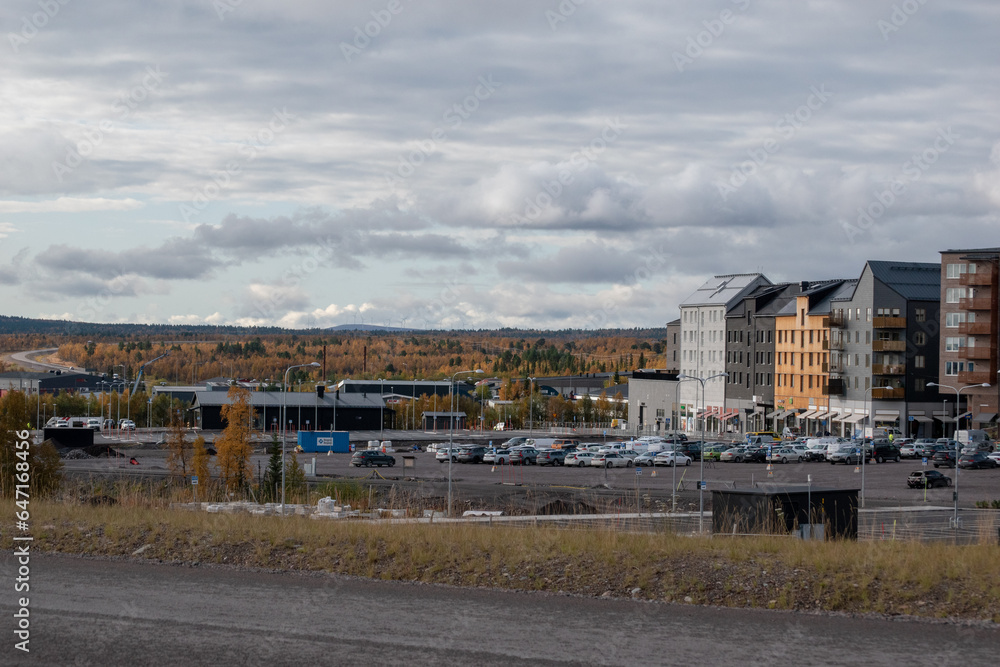 KIRUNA, SWEDEN - SEPTEMBER 13, 2023: The New city center of Kiruna.