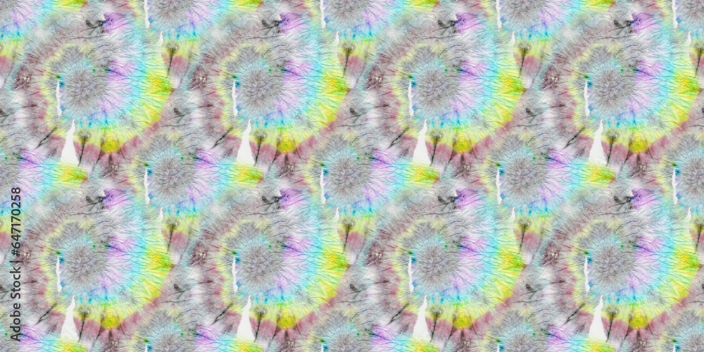 Fantasy Psychedelic Kaleidoscope. Seamless. Dye