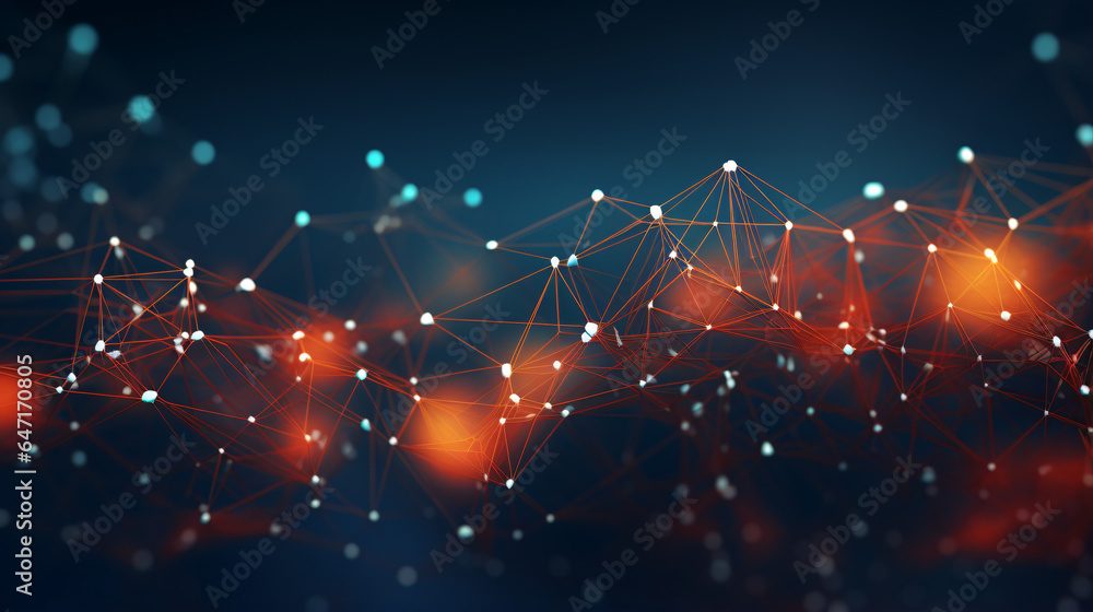 Connections background with abstract lattice design