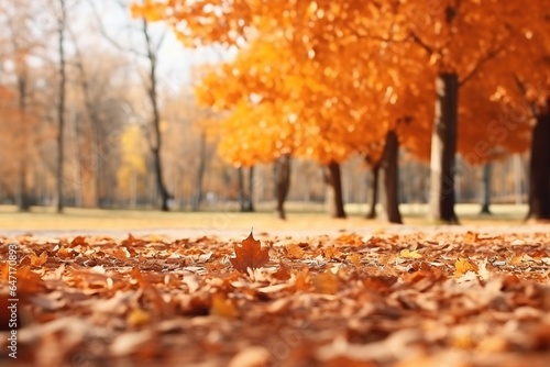 autumn in the park. Generative AI