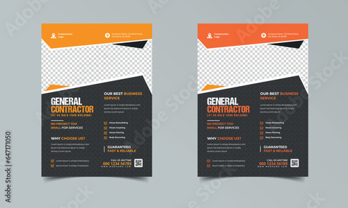 Corporate contractor tools cover a4 template and flat icons for a report and brochure design, flyer, banner, leaflets decoration for printing and presentation vector illustration,Handyman home repai