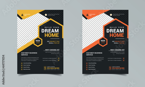 Corporate contractor tools cover a4 template and flat icons for a report and brochure design, flyer, banner, leaflets decoration for printing and presentation vector illustration,Handyman home repai
