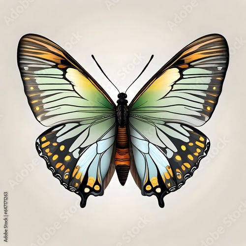 beautiful butterfly illustration  generetive AI