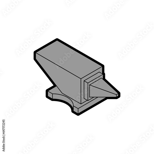 Anvil isolated. Blacksmith tool. Vector illustration