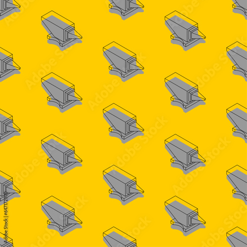 Anvil pattern seamless. Blacksmith tool background. Vector texture