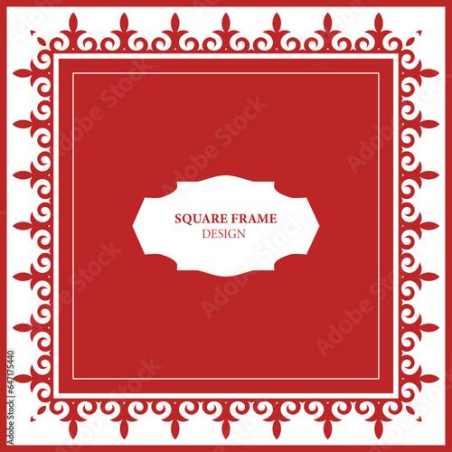 Template for your design with ornamental elements and motifs of Kazakh, Kyrgyz, Tatar national Asian decor for packing, banner, flyer and print design. Workpiece for your design.