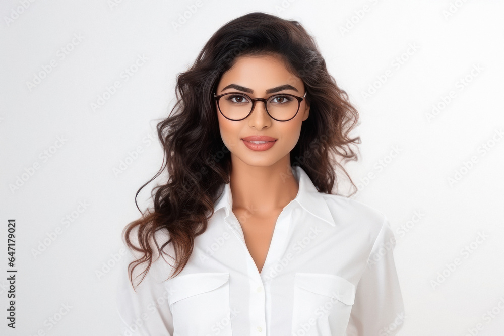 Young corporate woman in formal wear with spectacular Young corporate woman in formal wear with spectacular